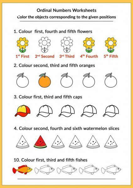 Ordinal Numbers Worksheet Ordinal Numbers Math Addition Worksheets