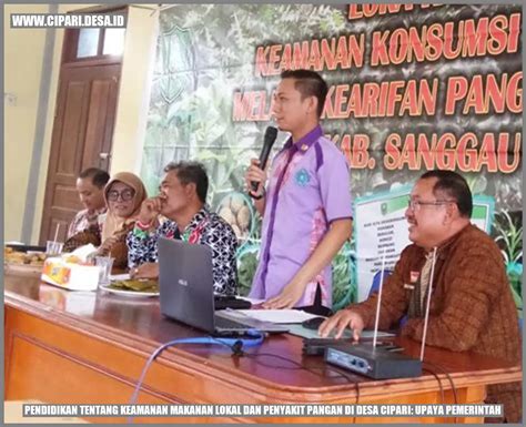 Pendidikan Tentang Keamanan Makanan Lokal Dan Penyakit Pangan Di Desa