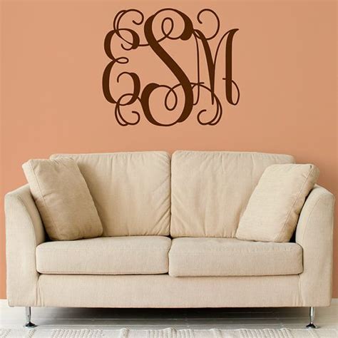 Monogram Initials Wall Decal Monogram Wall Decals Monogram Wall Initial Wall