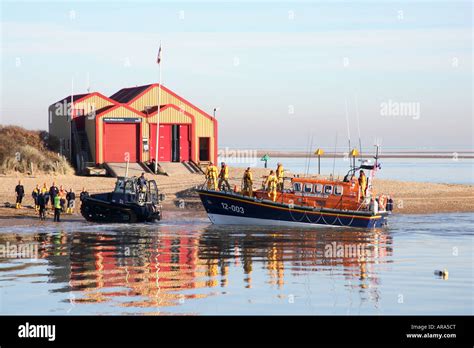 Wells Lifeboat Returning To Station Stock Photo Alamy