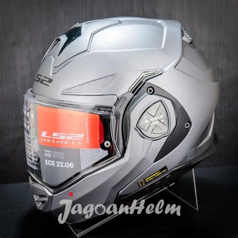 Ls Helm Ff Advant X Solid Matt Titanium Modular Lazada Indonesia