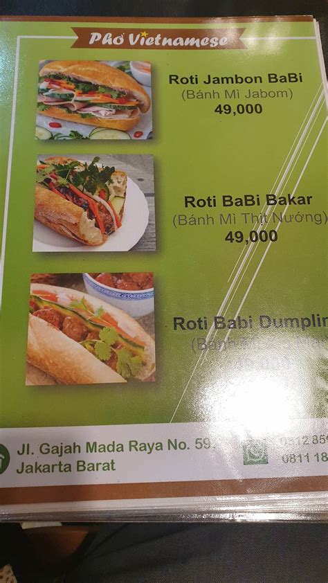 Menu At Pho Vietnam Restaurant West Jakarta