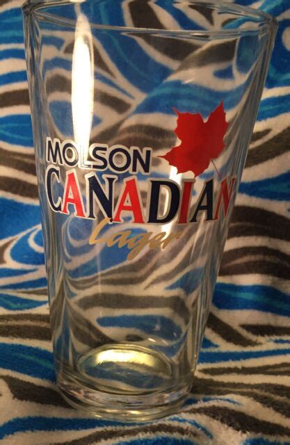 Molson Canadian Lager Beer Pint Glass Exc Con 16 Oz Collectible Man Cave Drinker Ebay