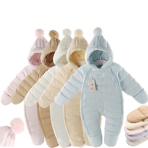 Winter Baby Romper Warm Snowsuits 80 Duck Down 0 2years Newborn Girls