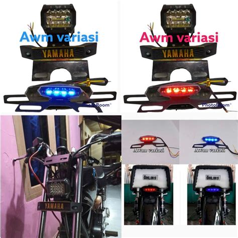 Jual Paket Lampu Led Tembak Mata Rx King Set Kumisan Breket Dudukan