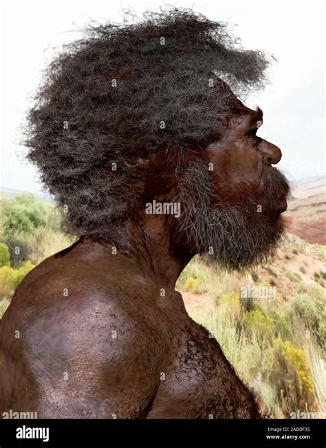 El Homo sapiens Jebel Irhoud Ilustración de un hombre prehistórico