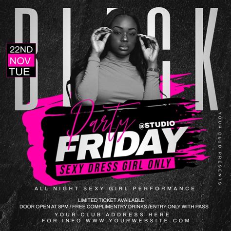 Black Friday Party Flyer Template Postermywall