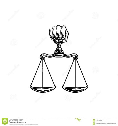 Drawing Of A Justice Symbol Vector Illustration | CartoonDealer.com ...