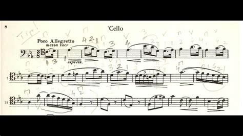 Brahms Symphony No 3 Mvt 3 Cello Orchestra Audition Excerpt With Score Youtube