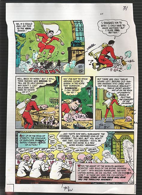 Amazon Hand Painted Color Guide Capt Marvel Shazam C35 1975 DC