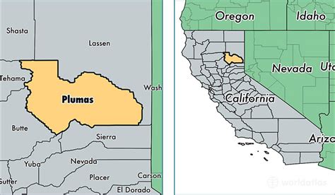 Plumas County California Map Cities And Towns Map