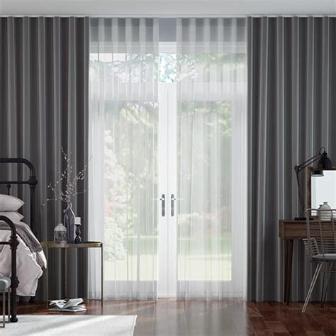 Double S Fold Chateau Slate And Oyster Curtains Blinds Online™