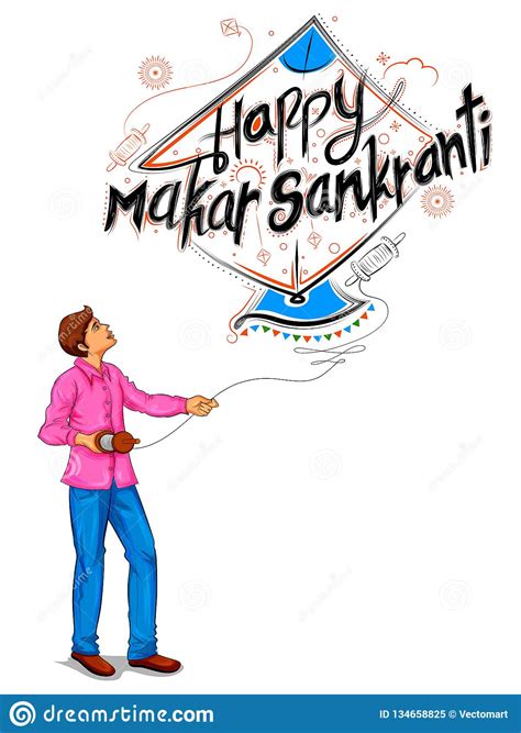 Papel Pintado Feliz De Makar Sankranti Con La Secuencia Colorida De La