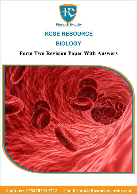 Biology Form 2 Questions With Answers Set 19 Finstock Evarsity Resources