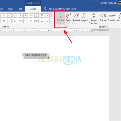 Tutorial Cara Membuat Pecahan Di Microsoft Word