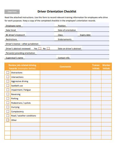 FREE 33 Orientation Checklist Samples In PDF MS Word