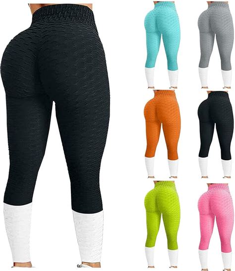 Women S Sexy Tik Tok Leggings Solid Patchwork Plus Size High Waist