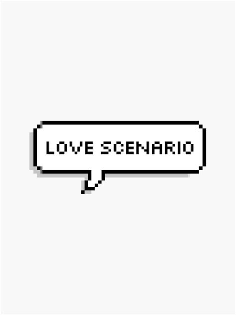 "Love Scenario" Sticker for Sale by nrhpscl | Scenarios, Photo editing vsco, Funny memes