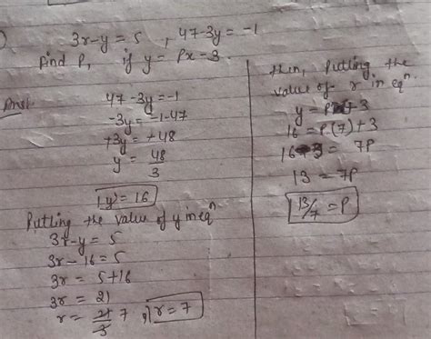 Hence Find The Value Of Solve The Simultaneous Equations R Y