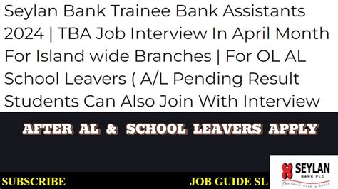 Sri Lanka Bank Job Vacancy Seylan Bank Job Vacancy Bank Assistant