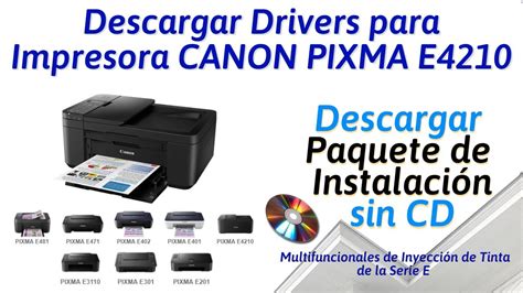 DESCARGAR DRIVERS PARA IMPRESORAS CANON PIXMA E YouTube