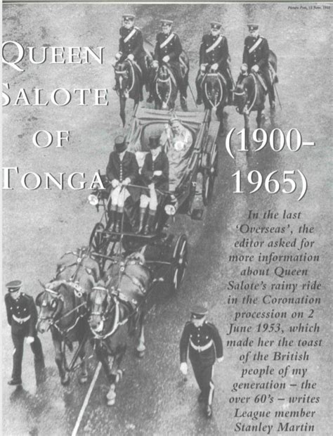 From The Archives Queen Salote Of Tonga Rosl