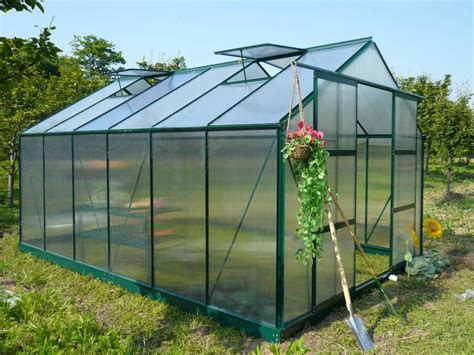 EXPERTLAND Tuinkas van polycarbonaat van 13m² KALIDA L 427 cm x H 249