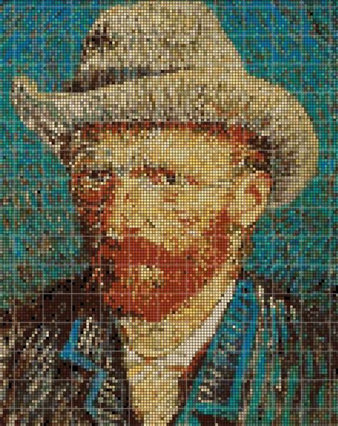 Counted Cross Stitch Pattern Vincent Van Gogh Self Etsy Segnalibri