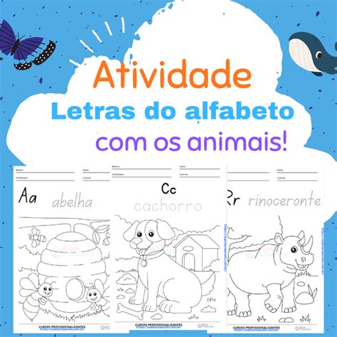 Planilhas de colorir os animais do alfabeto Simulados e Questões