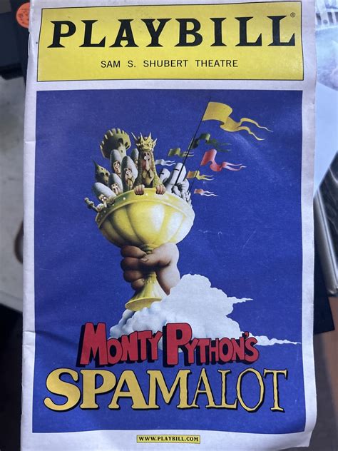 Spamalot Playbill Sam S Schubert Theatre EBay