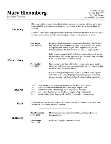 Resume Templates Science 4 Templates Example Templates Example