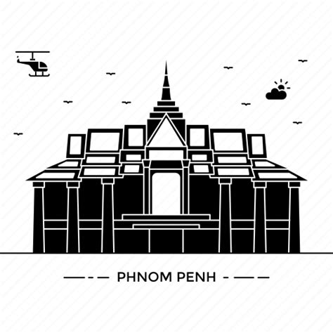 Building Capital Landmark Monument Penh Phnom State Icon