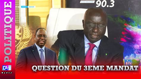 Idrissa Seck Sur La Question Du 3eme Mandat « Jai Parlé Avec Le