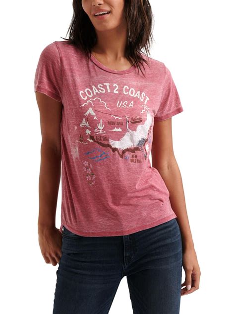 Lucky Brand Lucky Brand Womens Coast 2 Coast Embroidered Burnout