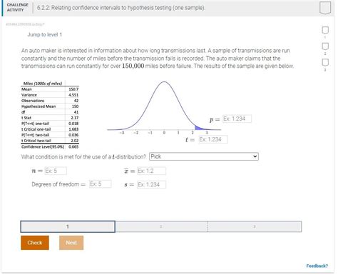 Solved Challenge Relating Confidence Intervals To Chegg