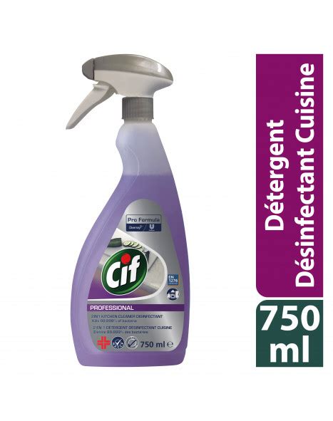 Produit Détergent Désinfectant Cif Professionnel 2 en 1 Nettoyant Cif