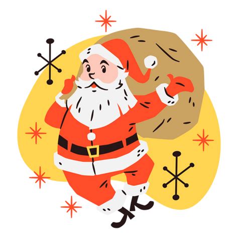 Design Png E Svg De Bolsa Vintage Papai Noel Para Camisetas