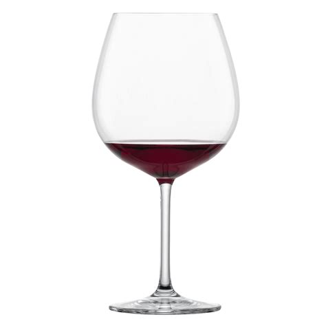 Set Of Burgundy Wine Glasses Crystalline Glass Ivento Ml