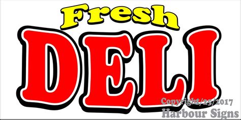 Fresh Deli Food Concession Vinyl Decal Sticker Harbour Signs