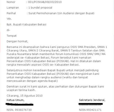 Contoh Surat Permohonan Audiensi Dengan Menteri