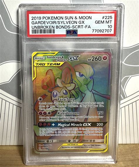 Mavin Psa Gardevoir Sylveon Gx Rainbow Rare Fa Unbroken Bonds