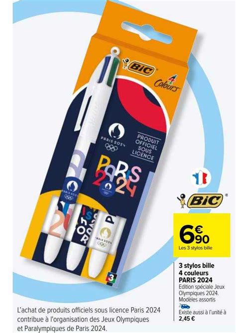 Promo Stylos Bille Couleurs Bic Chez Hyper U