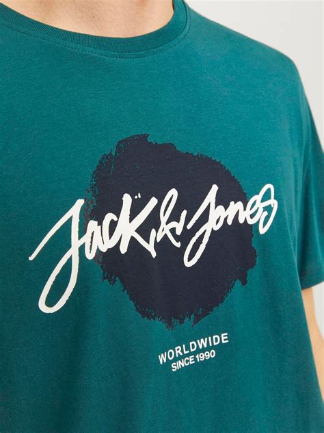 Logo Crew Neck T Shirt Dark Green Jack And Jones®