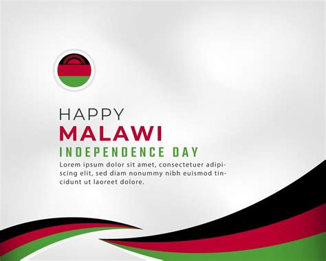 Happy Malawi Independence Day July Th Celebration Vector Design