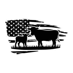 Cow American Flag Svg Usa Cow Cut File Premiumsvg