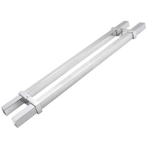 Puxador Para Porta Duplo Em Inox Verona Eco 100cm Geris Prata Leroy