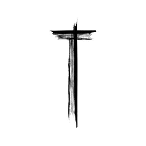 Christian Cross Grunge Vector Religion Symbol Salvation Isolated Jesus