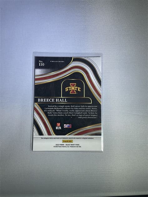 Panini Select Draft Picks Field Level Breece Hall Rc For