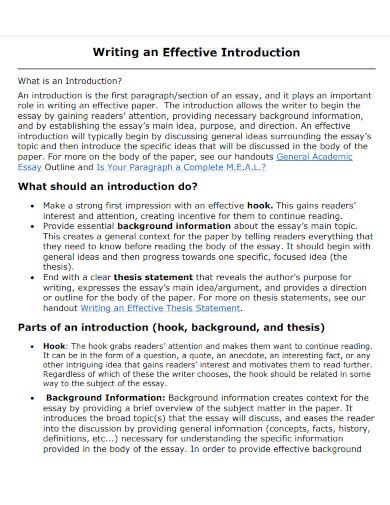 Introduction Paragraph Examples Pdf Examples