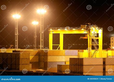 Seaport Stock Photo Image Of Dock Container Bonded 24243624
